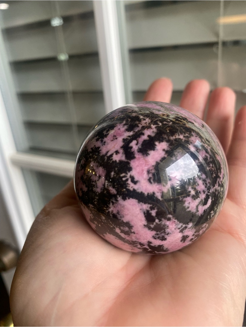Rhodonite Crystal Sphere